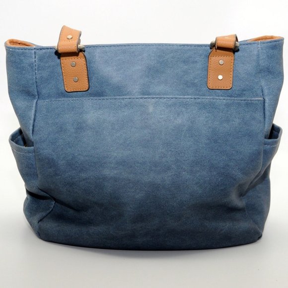 Rosetti Faux Leather Blue Denim Bag, Medium - Picture 2 of 9